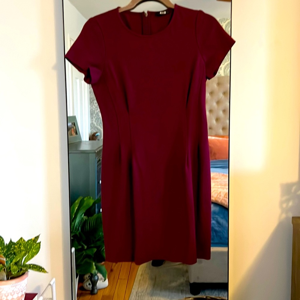 Burgundy cocktail dress